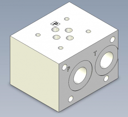 ПЛИТА КЛАПАННАЯ (ГРЕБЕНКА) NG06/CETOP03 1 МЕСТО ПОРТЫ A-B СНИЗУ - MSP1D23B910