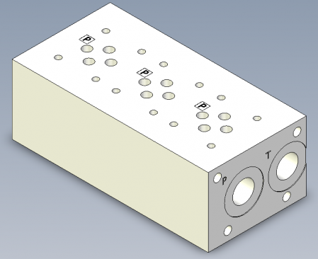 ПЛИТА КЛАПАННАЯ (ГРЕБЕНКА) NG06/CETOP03 3 МЕСТА ПОРТЫ A-B СНИЗУ - MSP3D23B910
